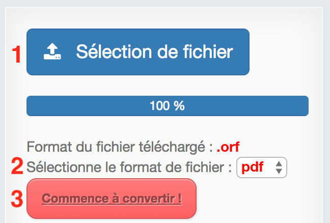 Comment convertir ORF en PDF en ligne